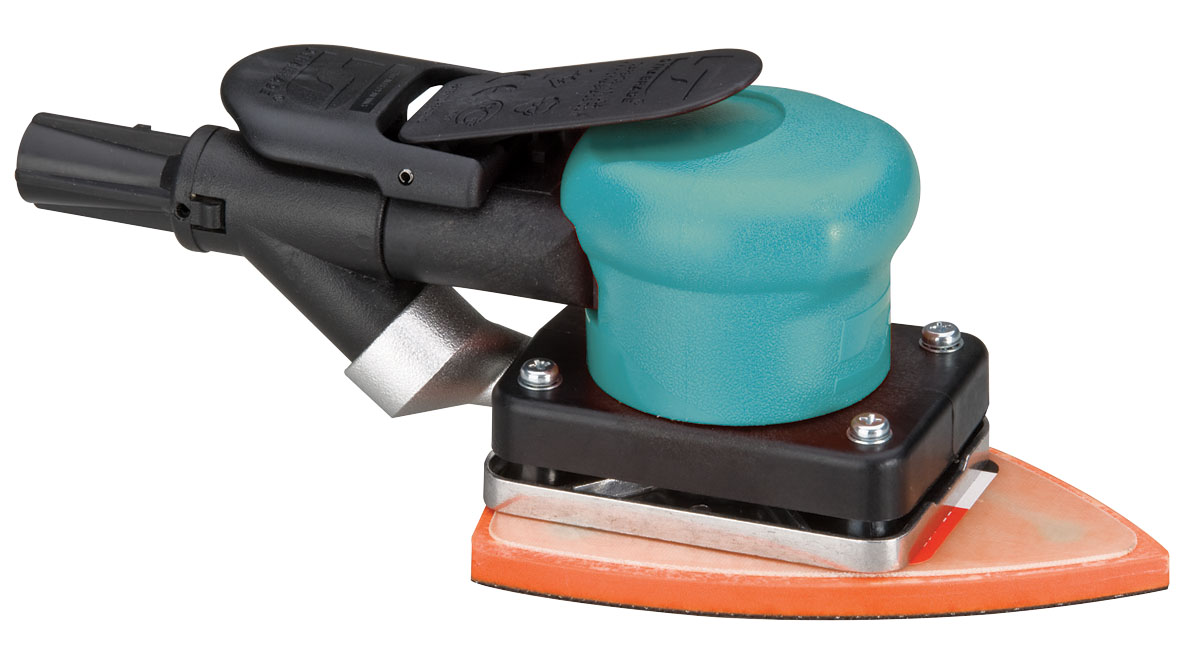 3-1/4" (82 mm) W x 5" (127 mm) L Dynabug II Orbital Sander, Self-Generated Vacuum: .11 hp, 10,000 RPM, 3/32" (2 mm) Dia. Orbit, Rear Exhaust - Orbital Sanders